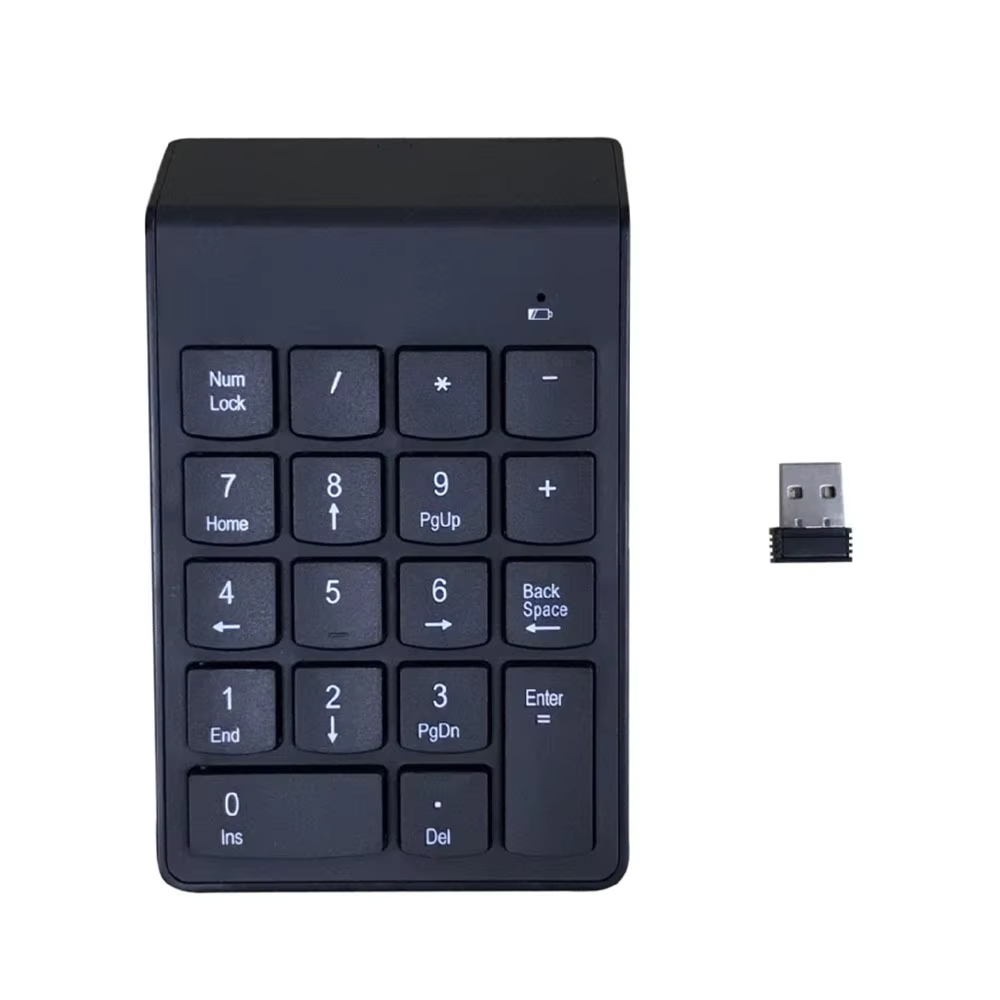 มินิไร้สายคีย์บอร์ด2.4GHz 18คีย์ดิจิตอล Pave Numpad สำหรับ Accounting Teller แล็ปท็อปแท็บเล็ตโน้ตบุ๊ค