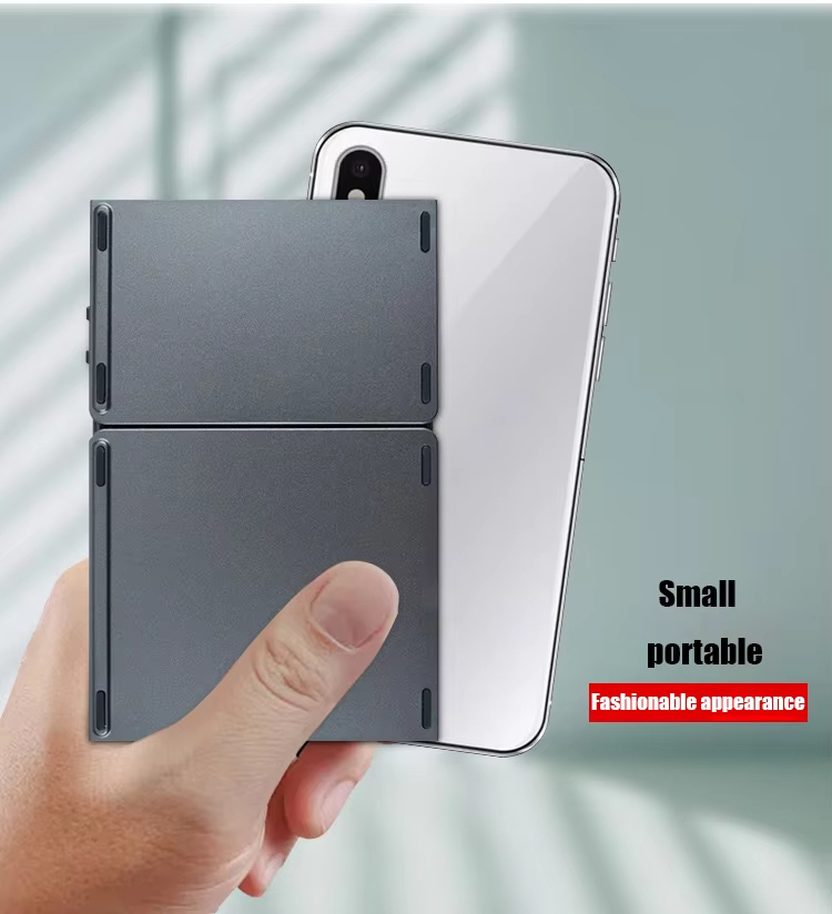 คีย์บอร์ดบลูทูธแบบพับได้พร้อมทัชแพดสําหรับ IOS Android Windows Office Mini คีย์บอร์ดไร้สายเก็บสามระบบ Universal