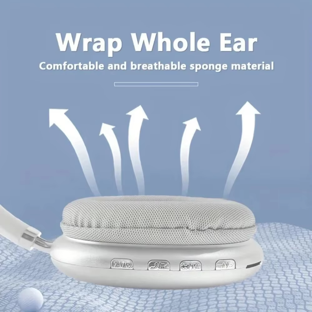 ใหม่ P9Air MAX หูฟังไร้สายบลูทูธตัดเสียงรบกวน Mic Pods Over Ear ชุดหูฟังสําหรับเล่นเกมกีฬาสําหรับ Apple