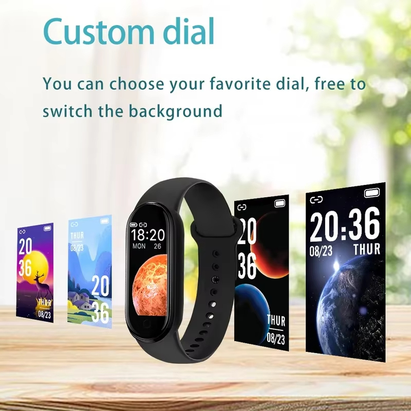 M7 สมาร์ทวอท์ชผู้ชายผู้หญิงฟิตเนส Tracker นาฬิกา Heart Rate เครื่องวัดความดันโลหิต Smartwatch กีฬานาฬิกากันน้ําสมาร์ท
