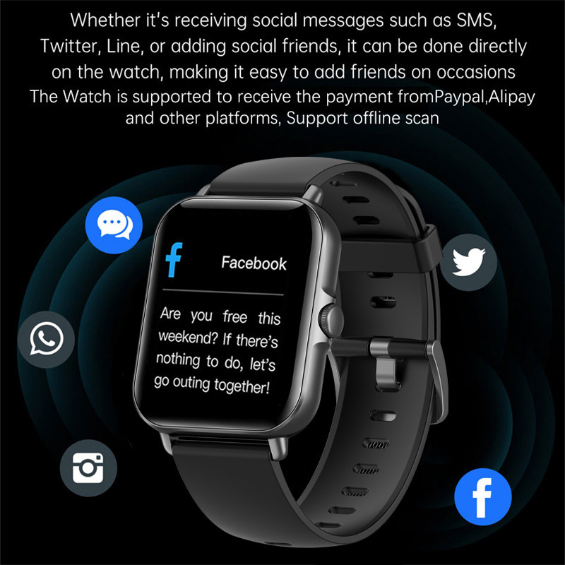 2024 สมาร์ทวอท์ชบลูทูธเล่นเพลงSmartwatchฟิตเนสนาฬิกาดิจิตอลกีฬานาฬิกากันน้ําสําหรับผู้ชายผู้หญิงIOS Android