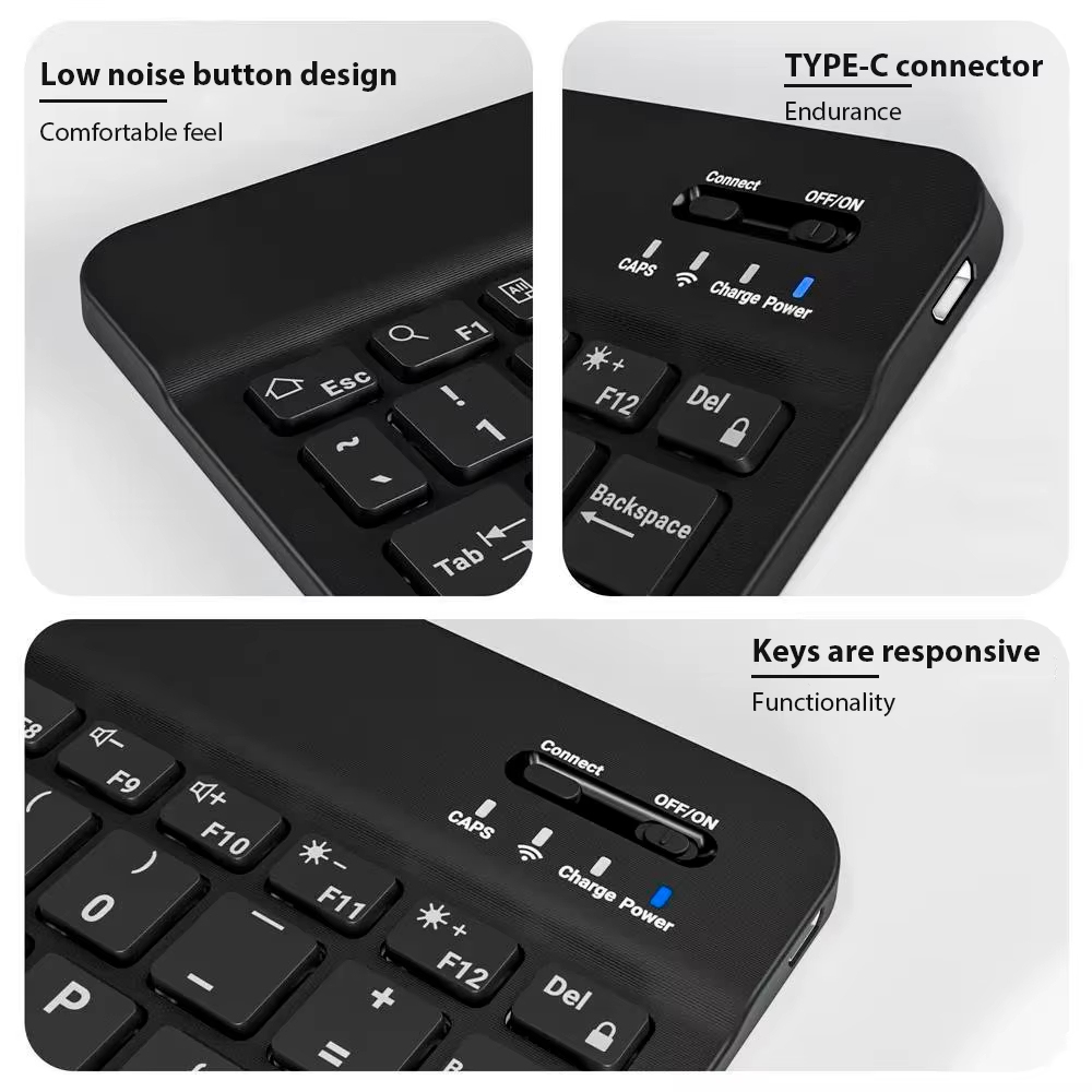 คีย์บอร์ดไร้สาย Bluetooth โทรศัพท์มือถือสากลคีย์บอร์ดแท็บเล็ตและเมาส์คีย์บอร์ดมินิบลูทูธอุปกรณ์เสริมคีย์บอร์ด Ipad