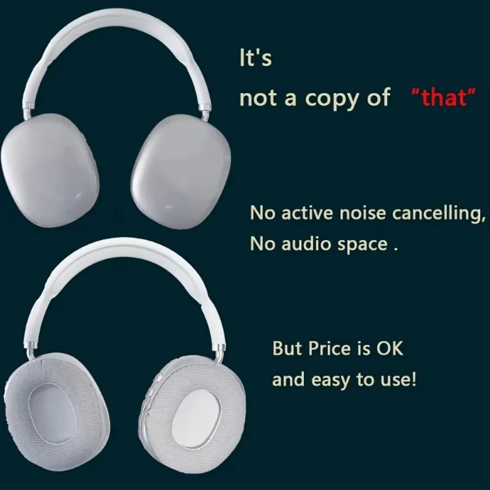 ใหม่ P9Air MAX หูฟังไร้สายบลูทูธตัดเสียงรบกวน Mic Pods Over Ear ชุดหูฟังสําหรับเล่นเกมกีฬาสําหรับ Apple