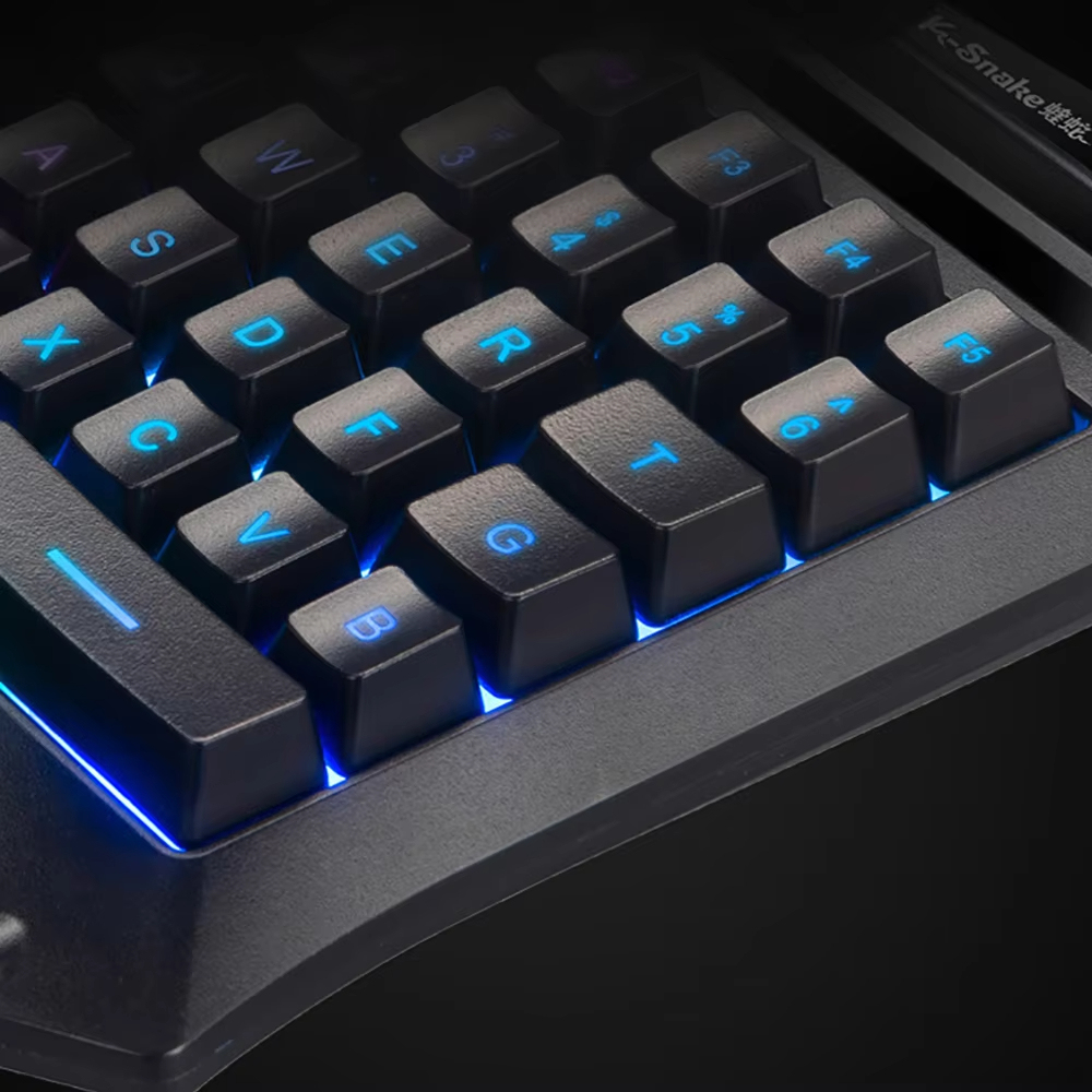 คีย์บอร์ดกลไกเล่นเกมมีสาย USB แบบพกพาคีย์บอร์ดคอมพิวเตอร์ขนาดเล็กไฟ LED แบคไลท์สำหรับเล่นเกม PS4 Xbox
