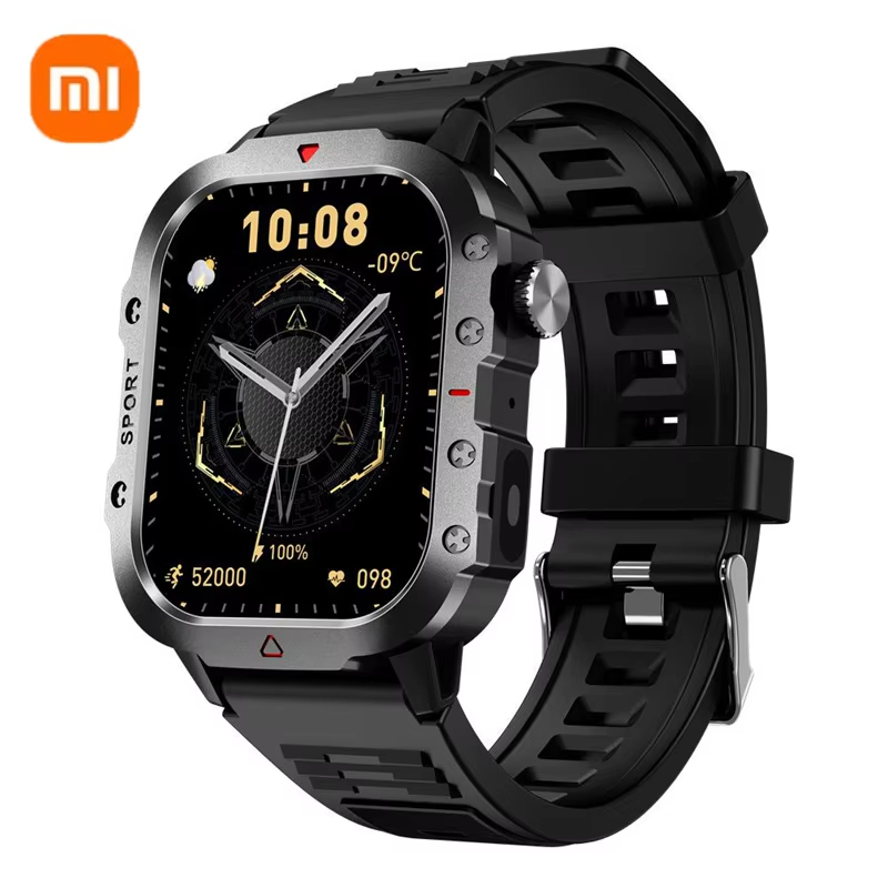 Xiaomi Mijia ทหารสมาร์ทนาฬิกาผู้ชาย IP68 5ATM กีฬากลางแจ้งฟิตเนส Tracker Health Monitor 1.81 นิ้ว BT Call Smartwatch ใหม่