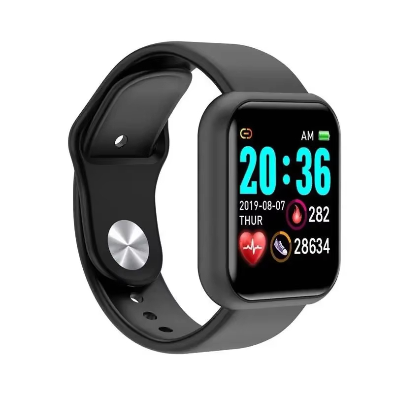 Y68 กีฬาSmartwatchผู้หญิงสร้อยข้อมือผู้ชายนาฬิกาสมาร์ทเชื่อมต่อเพลงควบคุมฟิตเนสStep Sleep Monitorนาฬิกาปลุกใหม่