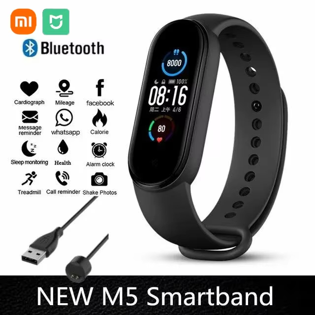 XIAOMI Mijia สมาร์ทวอท์ชสร้อยข้อมือนาฬิกาเคลื่อนไหวขั้นตอนบลูทูธข้อมูลโทรศัพท์ซิงโครนัสสมาร์ทวอทช์สําหรับนักเรียนชายหญิง