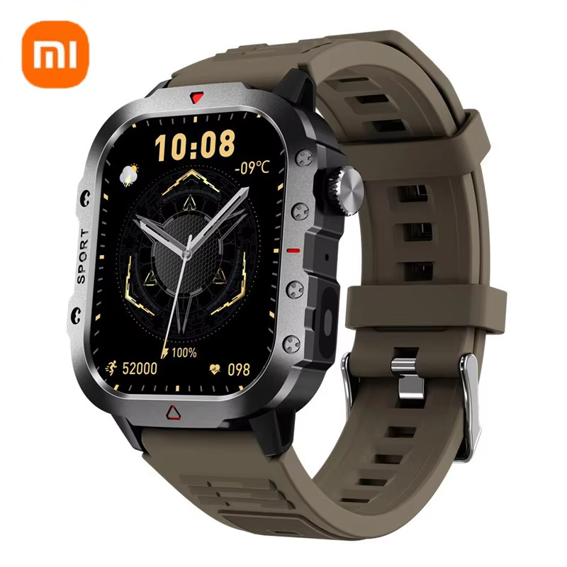Xiaomi Mijia ทหารสมาร์ทนาฬิกาผู้ชาย IP68 5ATM กีฬากลางแจ้งฟิตเนส Tracker Health Monitor 1.81 นิ้ว BT Call Smartwatch ใหม่