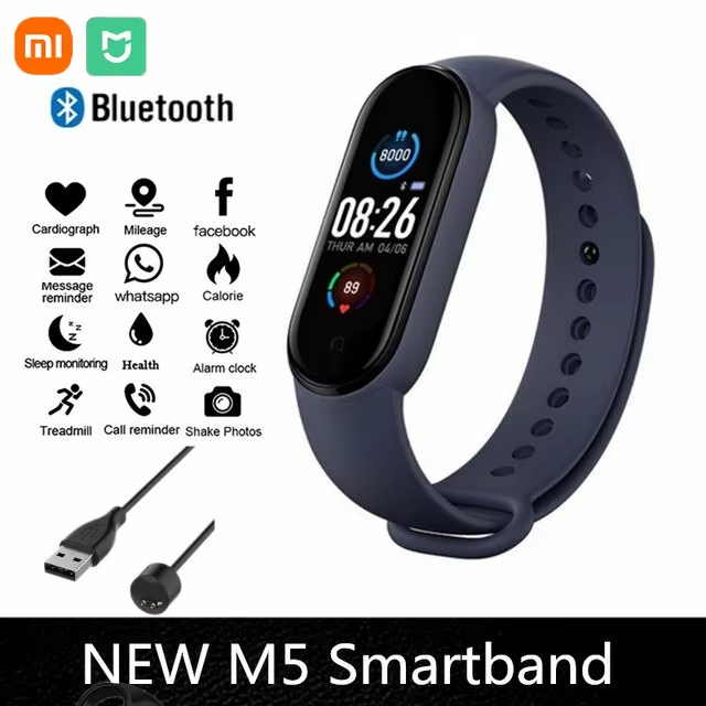 XIAOMI Mijia สมาร์ทวอท์ชสร้อยข้อมือนาฬิกาเคลื่อนไหวขั้นตอนบลูทูธข้อมูลโทรศัพท์ซิงโครนัสสมาร์ทวอทช์สําหรับนักเรียนชายหญิง