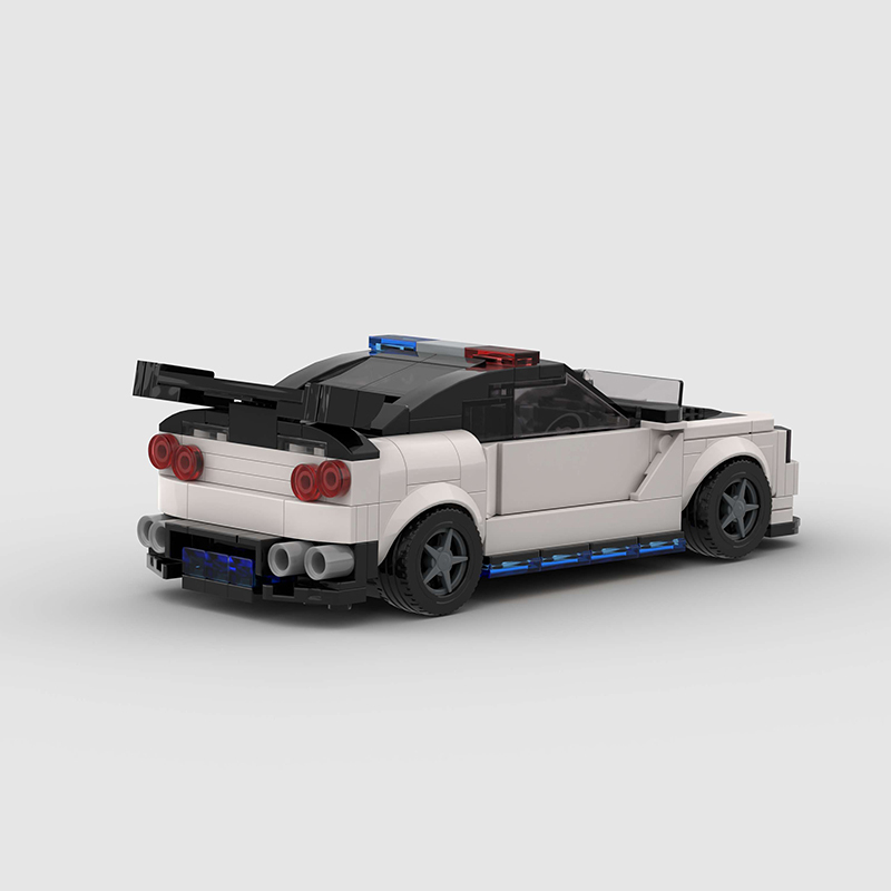 Nissan R34 GTR MOC Car Building Block Super race Vehicle Brick