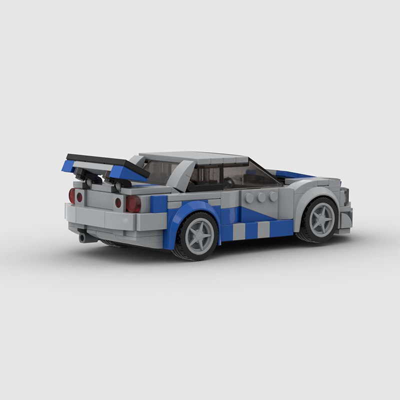 Nissan GTR MOC Car Model Building Block Super race Vehicle Brick