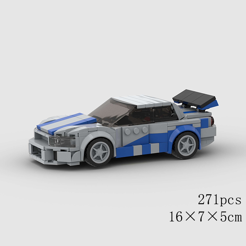 Nissan GTR MOC Car Model Building Block Super race Vehicle Brick
