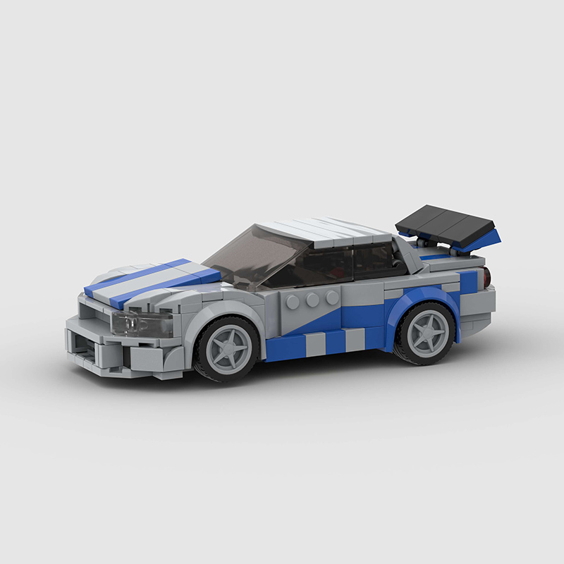 Nissan GTR MOC Car Model Building Block Super race Vehicle Brick