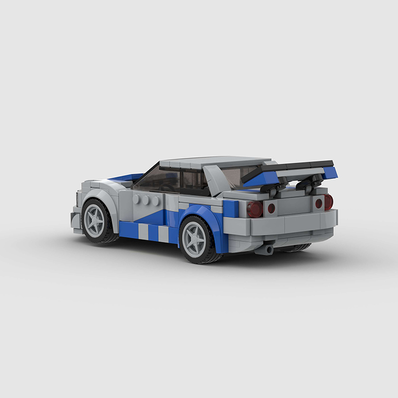Nissan GTR MOC Car Model Building Block Super race Vehicle Brick