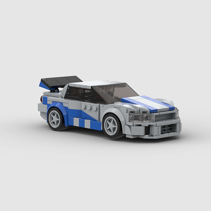 Nissan GTR MOC Car Model Building Block Super race Vehicle Brick