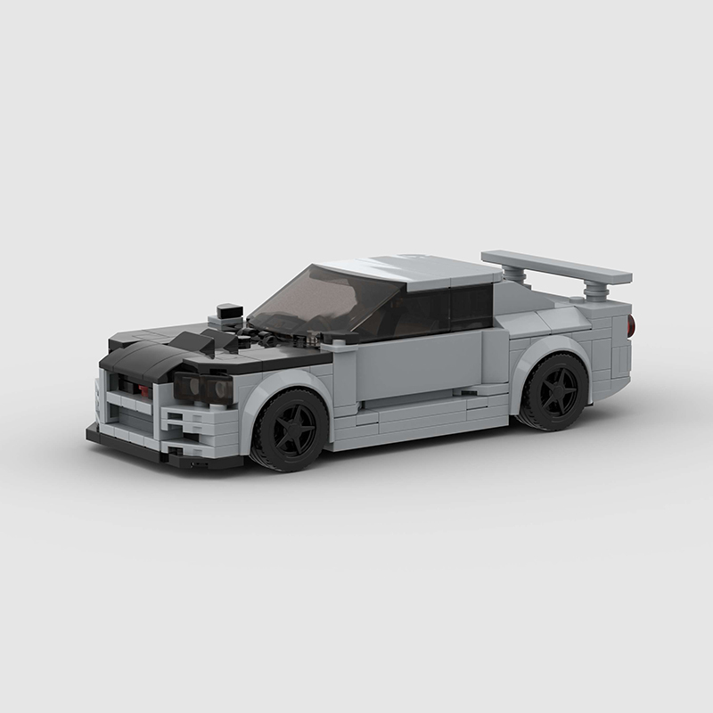 Nissan Skyline GTR R34 MOC Car Building Block Super race Vehicle Brick