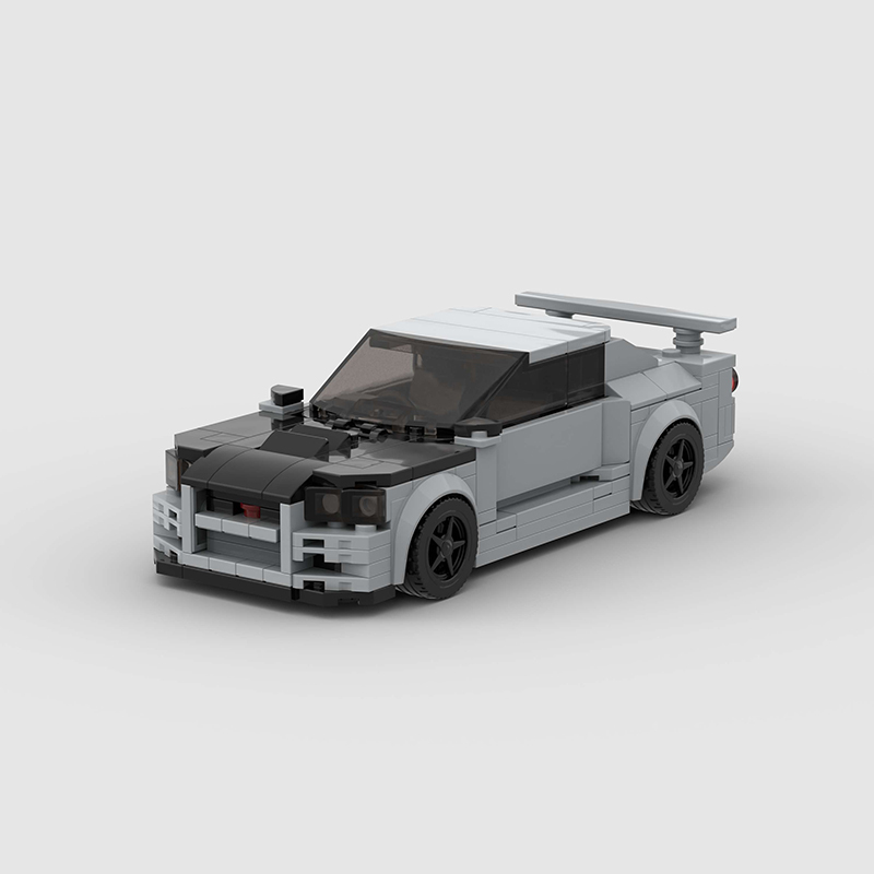 Nissan Skyline GTR R34 MOC Car Building Block Super race Vehicle Brick