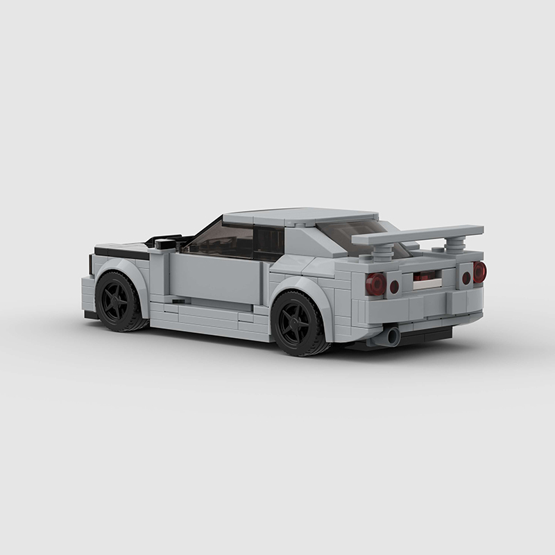 Nissan Skyline GTR R34 MOC Car Building Block Super race Vehicle Brick