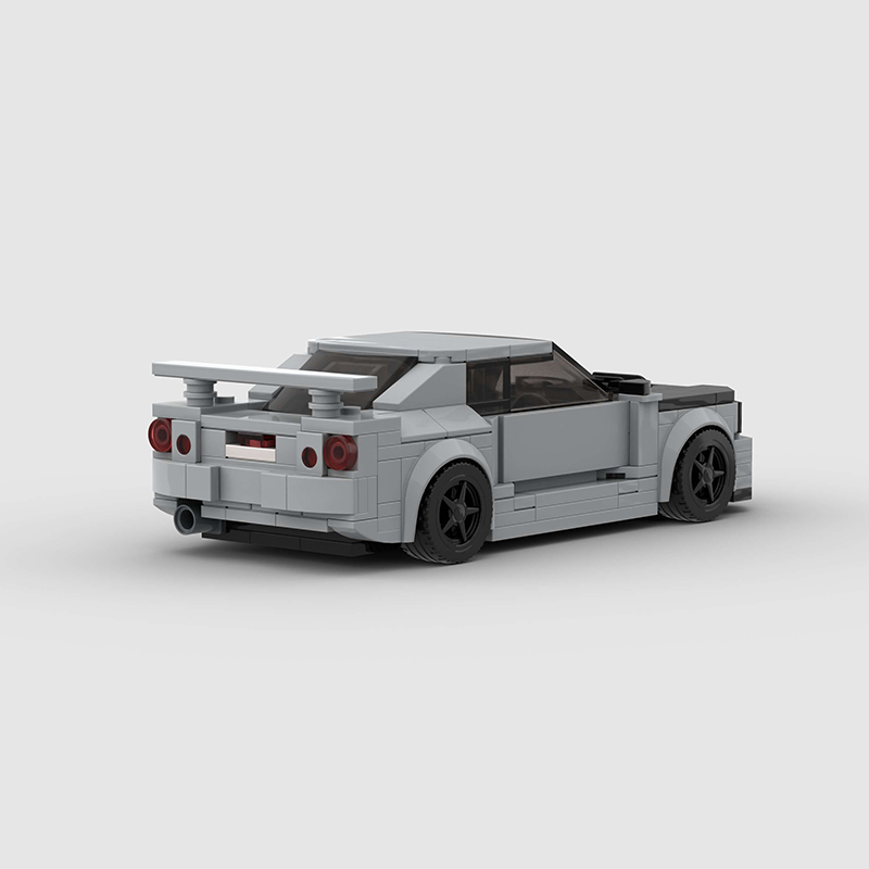 Nissan Skyline GTR R34 MOC Car Building Block Super race Vehicle Brick