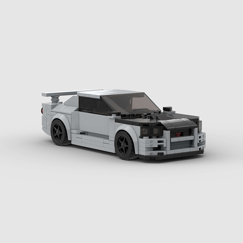 Nissan Skyline GTR R34 MOC Car Building Block Super race Vehicle Brick