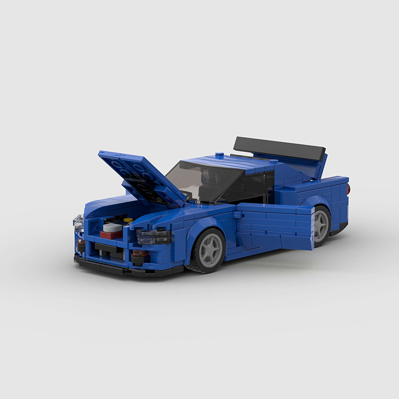 Nissan Skyline R34 GTR MOC Car Building Block Super race Vehicle Brick