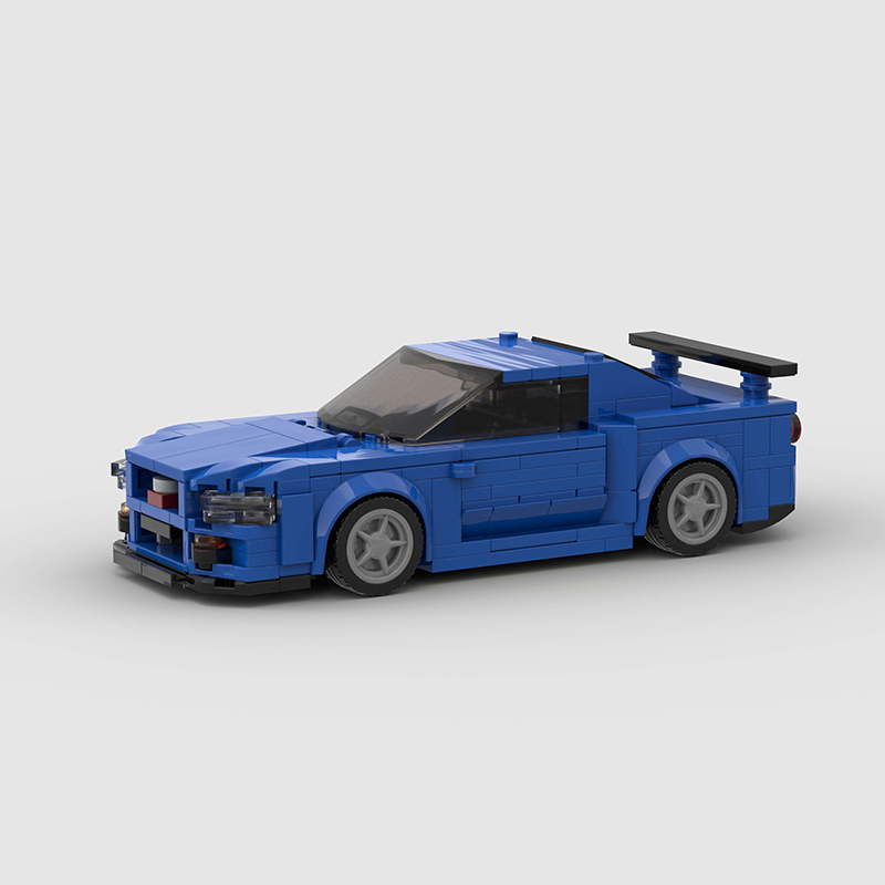 Nissan Skyline R34 GTR MOC Car Building Block Super race Vehicle Brick