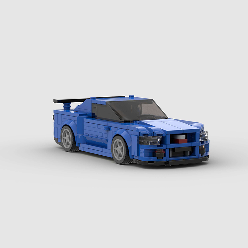 Nissan Skyline R34 GTR MOC Car Building Block Super race Vehicle Brick