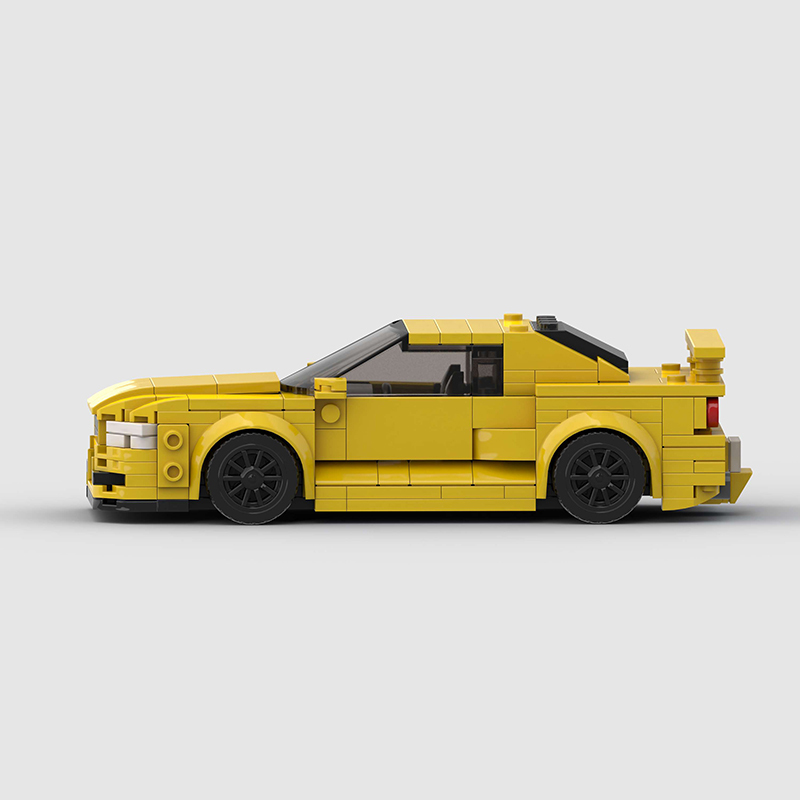 Nissan R34 Skyline GTR MOC Car Building Block Super race Vehicle Brick