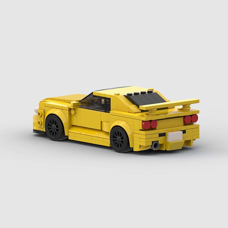 Nissan R34 Skyline GTR MOC Car Building Block Super race Vehicle Brick