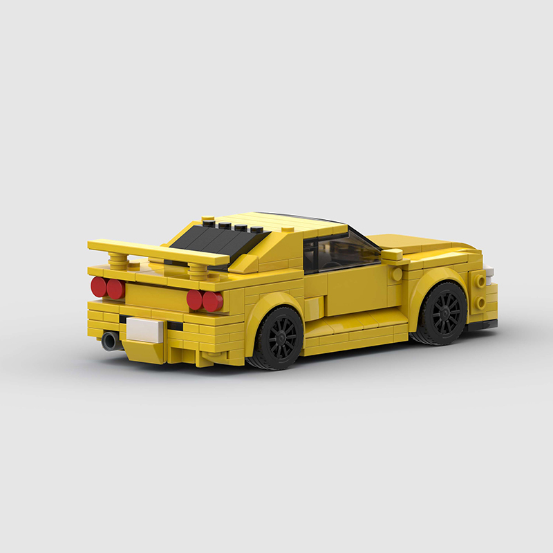 Nissan R34 Skyline GTR MOC Car Building Block Super race Vehicle Brick