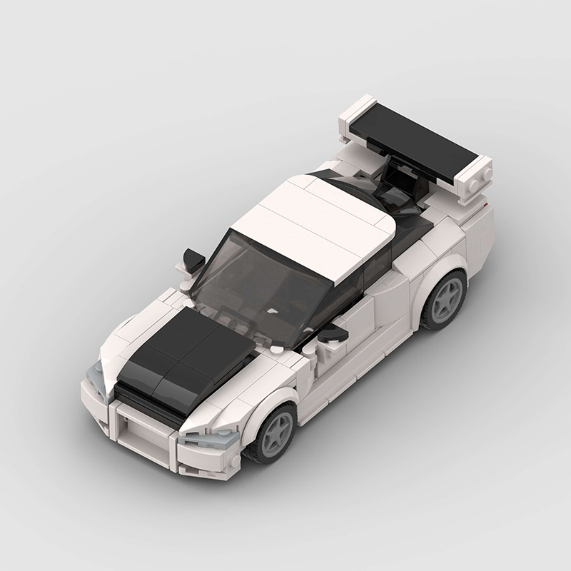 Nissan Skyline GTR R34 MOC Car Building Block Super Race Vehicle Brick
