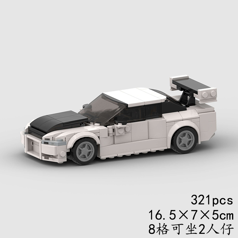 Nissan Skyline GTR R34 MOC Car Building Block Super Race Vehicle Brick