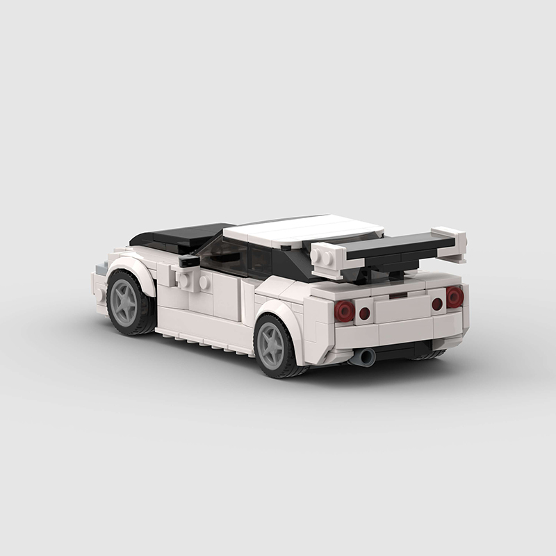 Nissan Skyline GTR R34 MOC Car Building Block Super Race Vehicle Brick