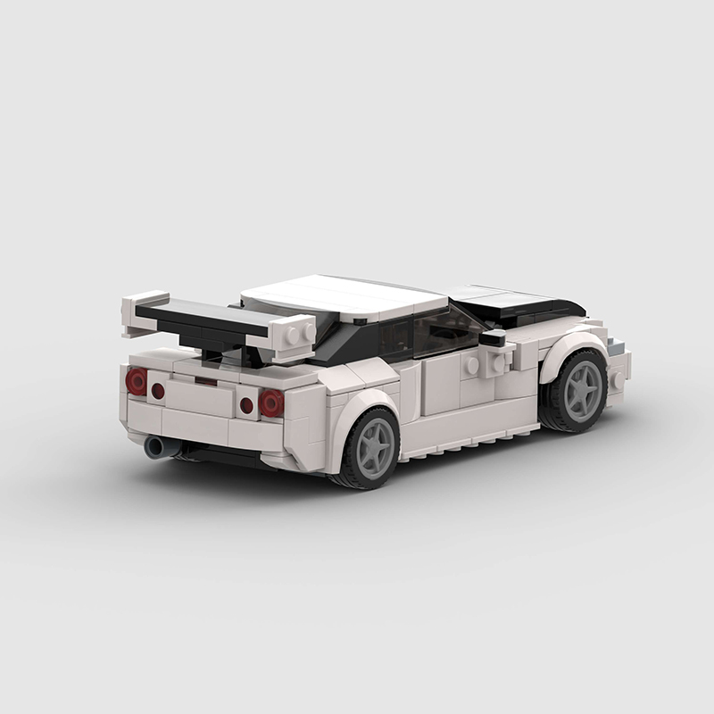 Nissan Skyline GTR R34 MOC Car Building Block Super Race Vehicle Brick