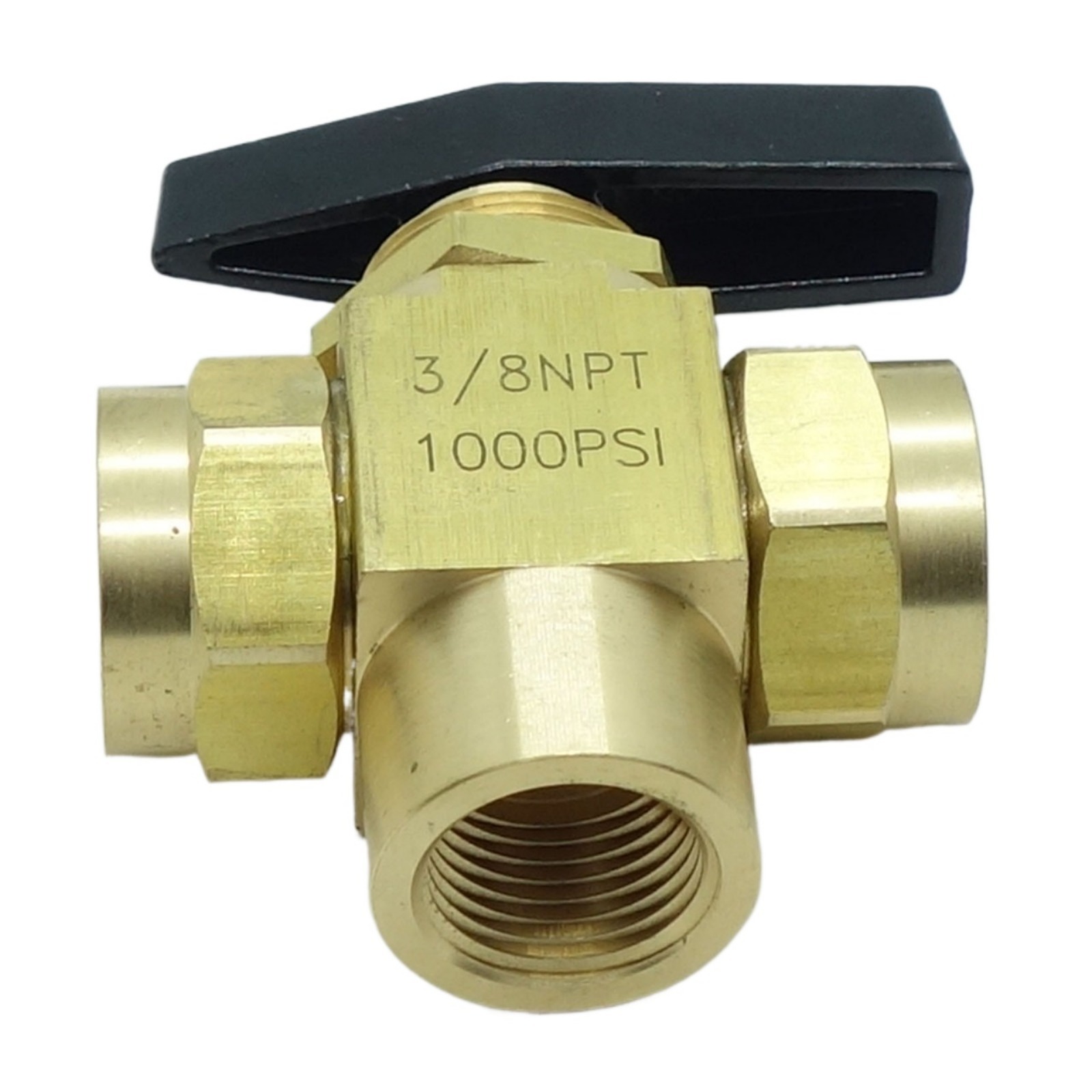 Brass 3 Way  L Port  Ball Valve