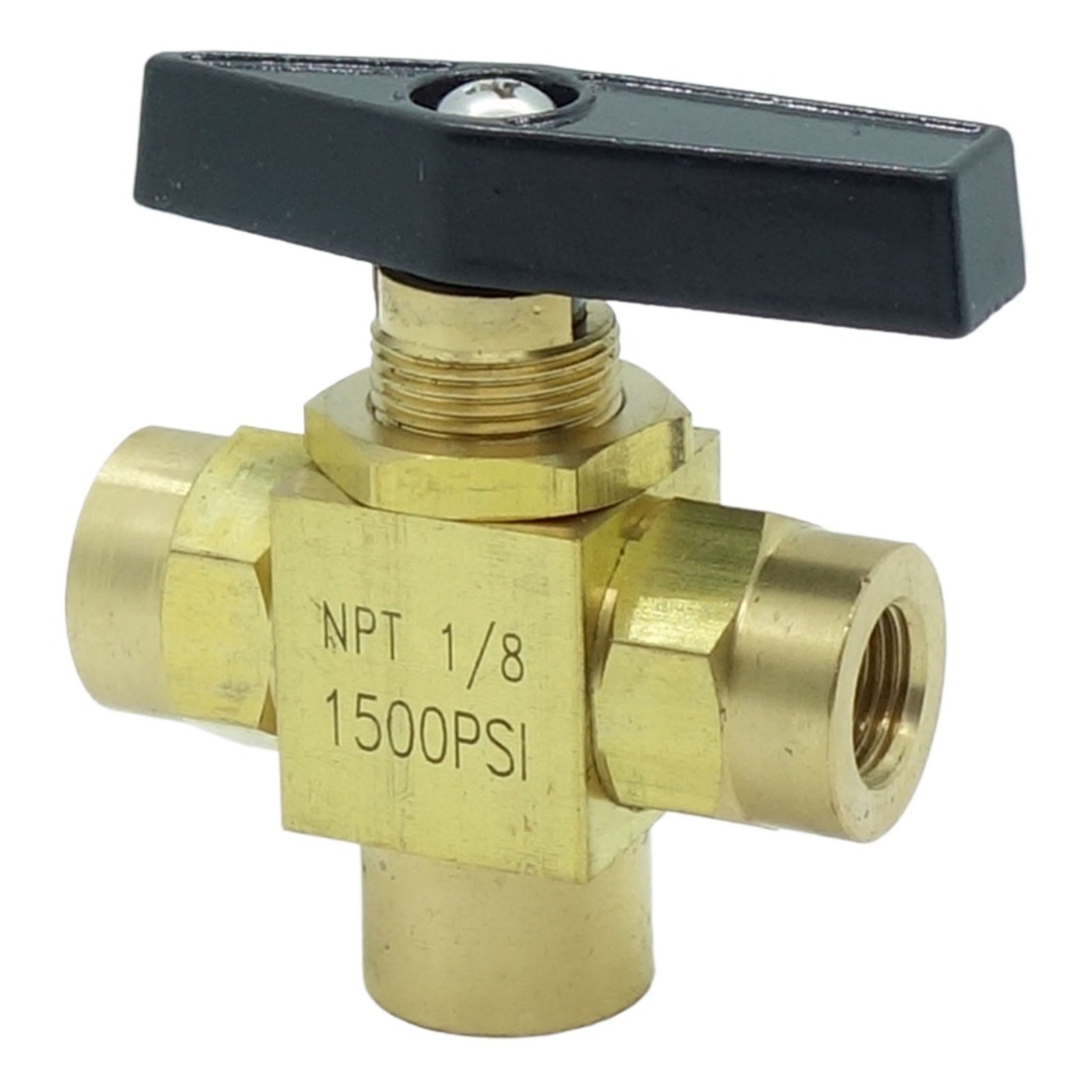 Brass 3 Way  L Port  Ball Valve