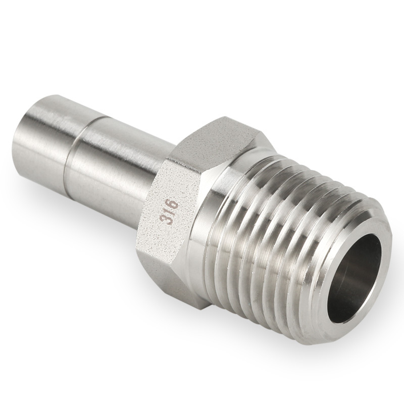 SS316 Double Ferrule Tube Fitting Male Adapter