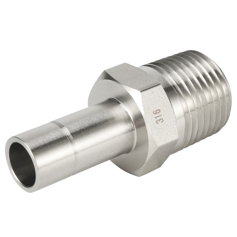 SS316 Double Ferrule Tube Fitting Male Adapter