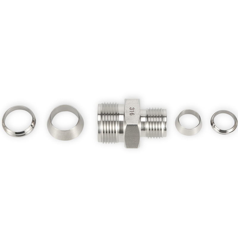 SS316 Double Ferrule Tube Fitting Reducing Union