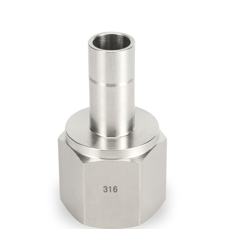 SS316 Double Ferrule Tube Fitting Female Adapter