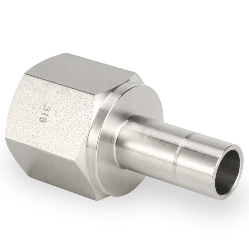 SS316 Double Ferrule Tube Fitting Female Adapter
