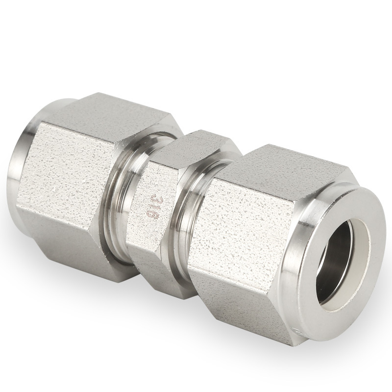 SS316 Double Ferrule Tube Fitting Union
