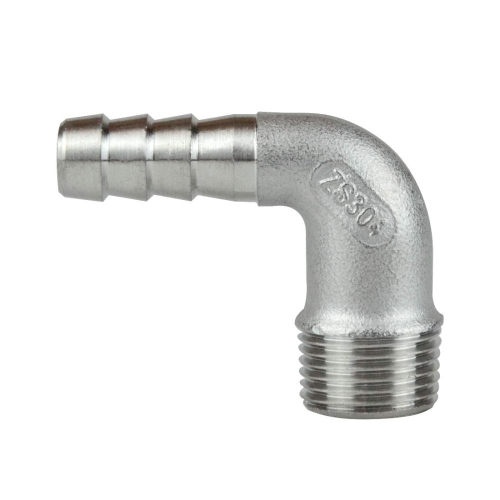 SS304 Barb Male Elbow Adapter