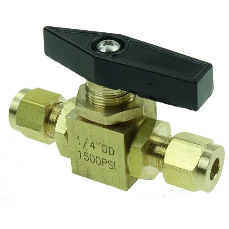 Brass Double Ferrule Compression Ball Valve