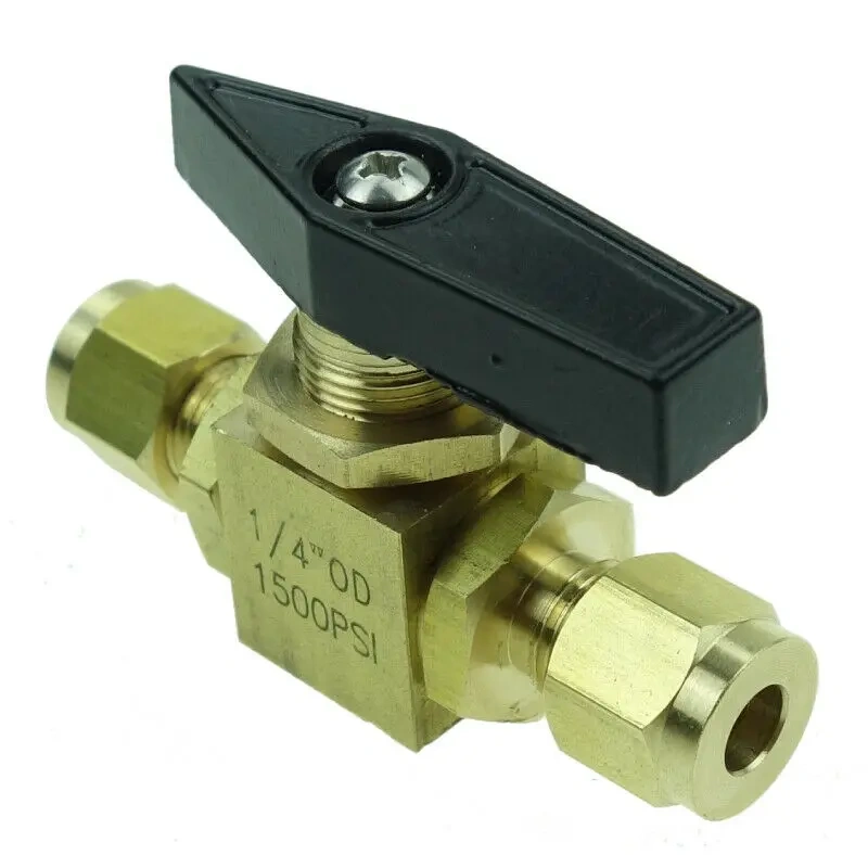 Brass Double Ferrule Compression Ball Valve