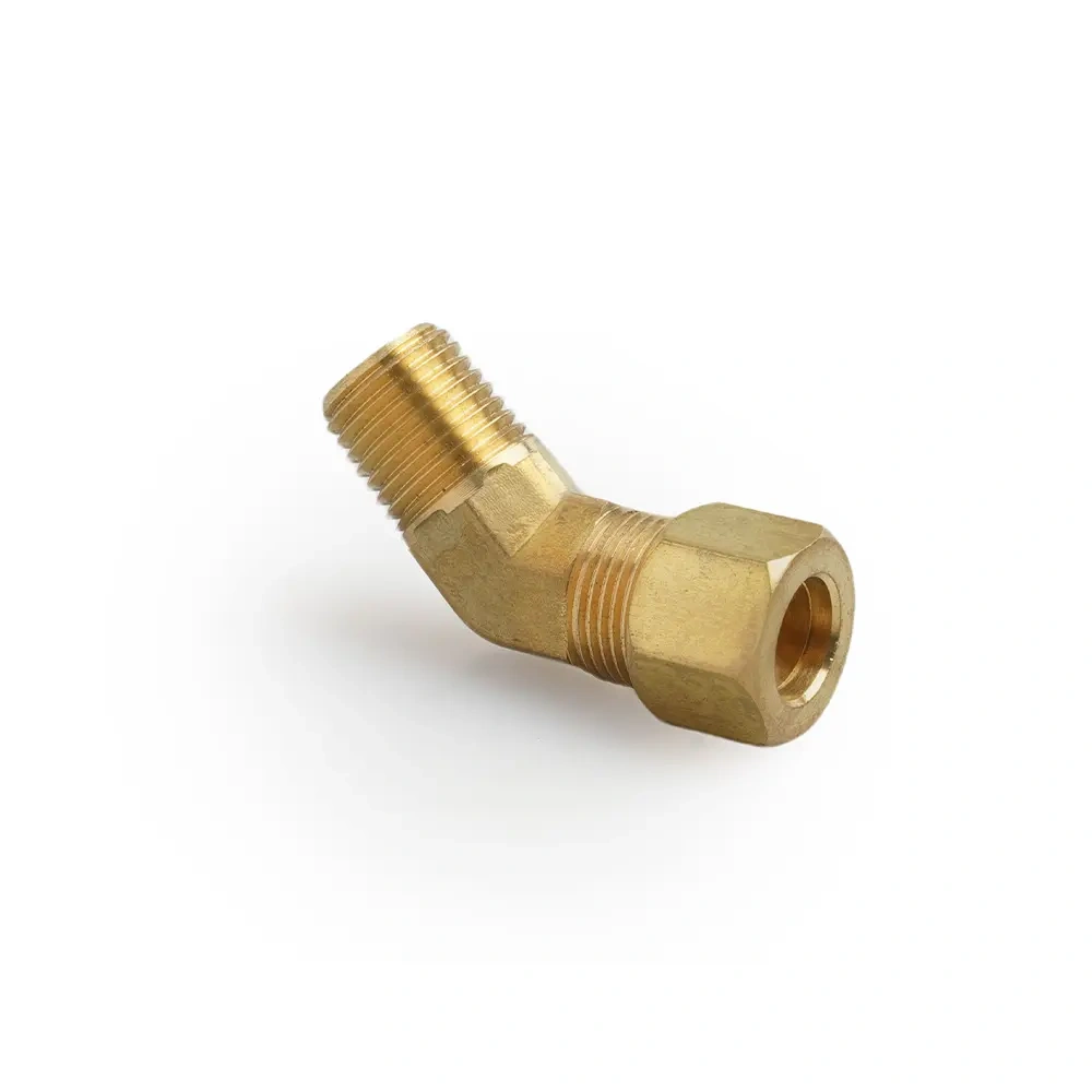 Brass Compression Fitting 45 Degree Male Connector