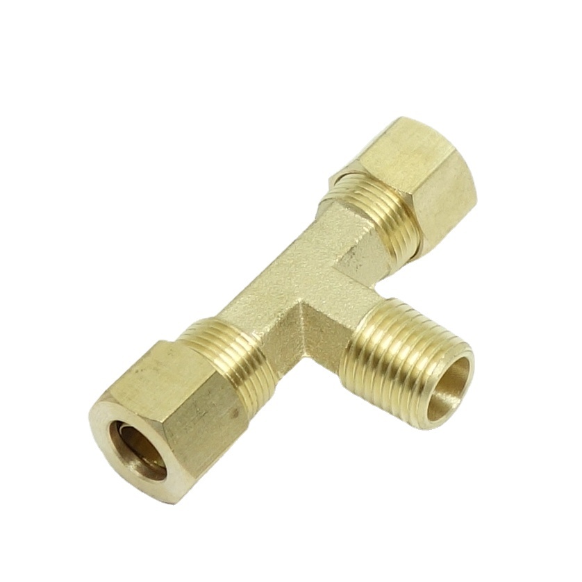Brass Compression Fitting Male Branch Tee