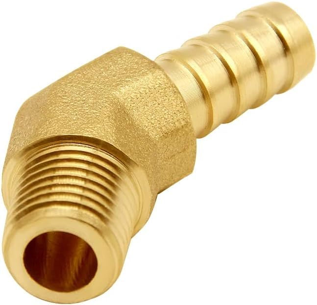 Brass 45 Degree Male Pipe Barb Elbow