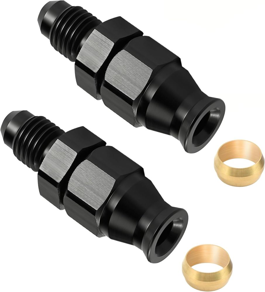 AN Male to Hardline Compression Fitting Adapter Aluminum