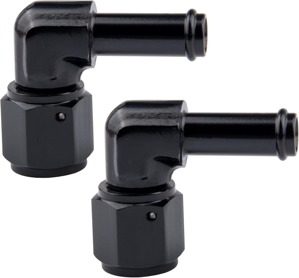 AN Female to Hose Barb 90 Degree Elbow Fitting